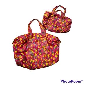 Ken Done Vintage 2 Floral Vinyl Bag Set